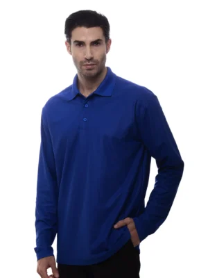 Playera Tipo Polo - Caballero - Manga larga - Colores básicos