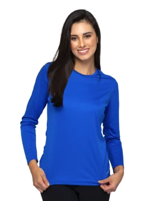 Playera Cuello Redondo - Dama - Manga larga - Colores básicos