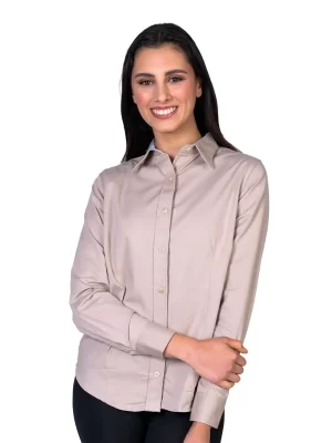 Camisa - Dama - Manga larga - Gabardina